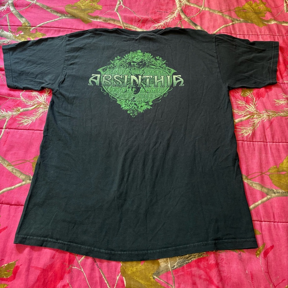 Gildan Black T-Shirt with Green Fairy Design - Picture 5 of 8